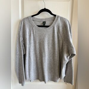 Wild fable grey waffle knit long sleeve L